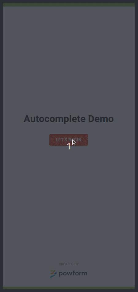 autocomplete form demo
